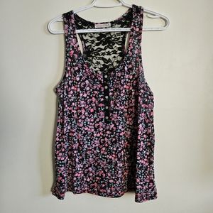 Ardene Floral Lace Racerback Tank Top XL, fits L